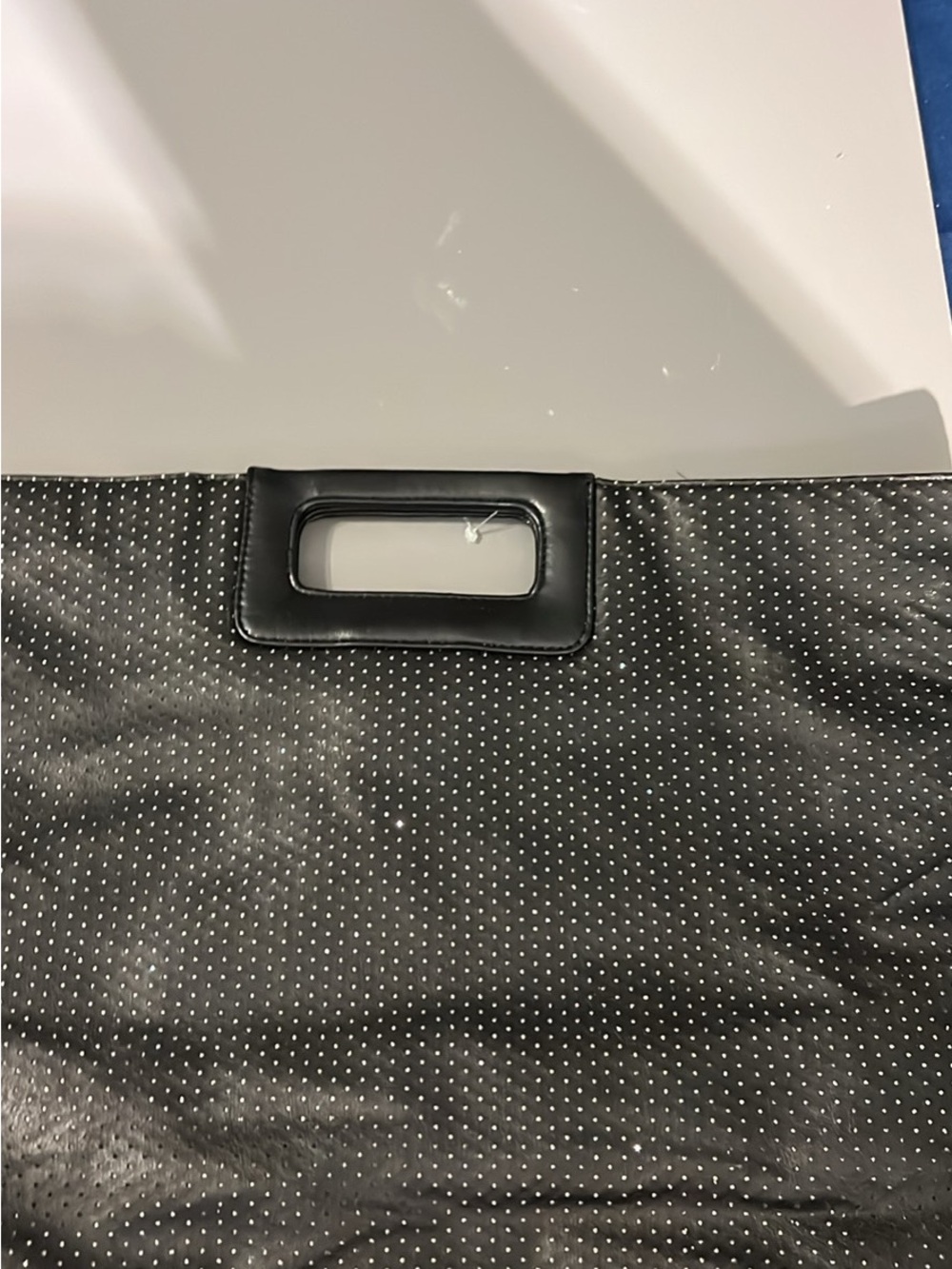 Victoria's Secret Black Tote with Silver Snap Detail
